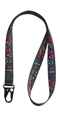 HEZEN Coole Lanyard für Schlüssel, Halsriemen Schlüsselbund für Frauen, Lanyard Logo für Männer, ID Lanyard (music)