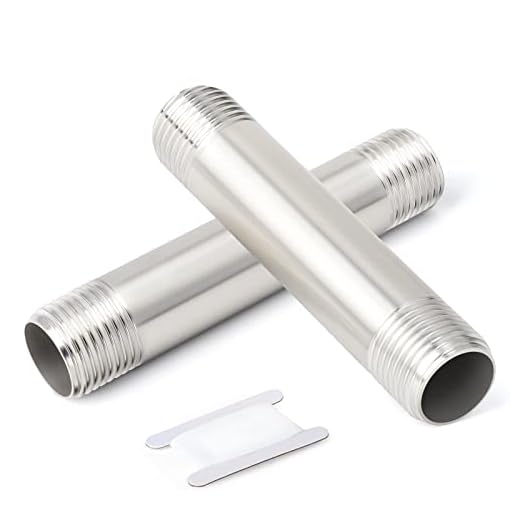 ERGAOBOY 2 piezas 100mm 1/2" x 1/2" BSP macho de fundición de tubería de acero inoxidable 304 accesorios de tubería