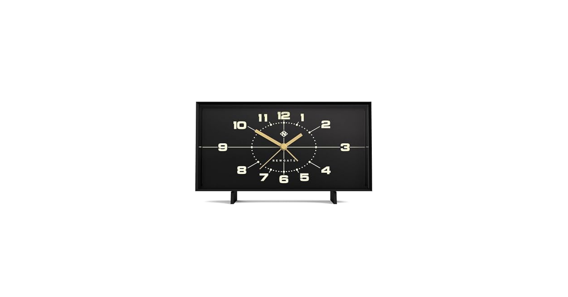 Newgate Wideboy アラームクロック - ブラック&クリーム Amazon.com: NEWGATE® Wideboy Alarm Clock | Rectangular Retro