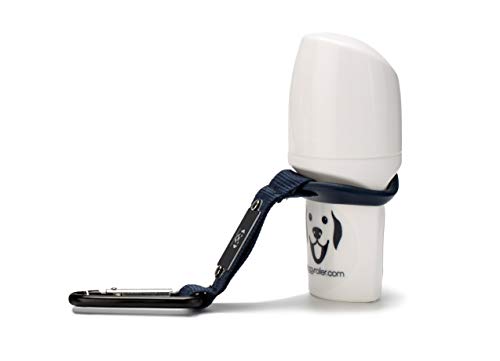 Hunde Smoothie SmoothieDog 6er Huhn + Doggyroller m. Halter, Karabiner Blau - Flüssiges Hundeleckerli - Zucker- & glutenfrei - Zubehör Hund - je 250ml