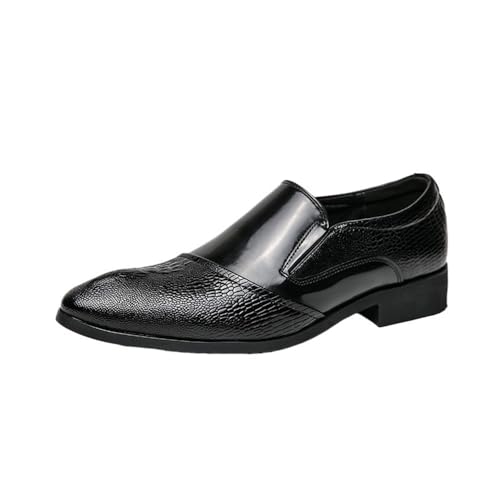 Mens Slip On Pointed Toe Derby Dress Shoes Business Office Casual Fashion Comfortable Business Shoes