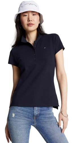 Image of Tommy Hilfiger Women's Solid Short Sleeve Pique Polo Shirt