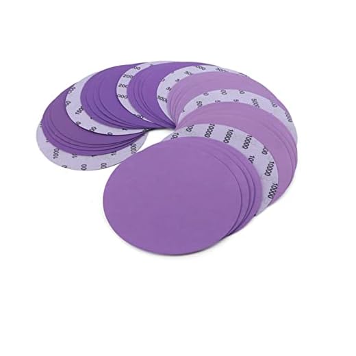 LinTin 30st 6 tums krok och slingslipskivor 1000-10000 GRIT FINE Sandpappertappet Dry Aluminium Oxide for bilpoleringsfärgbehandling