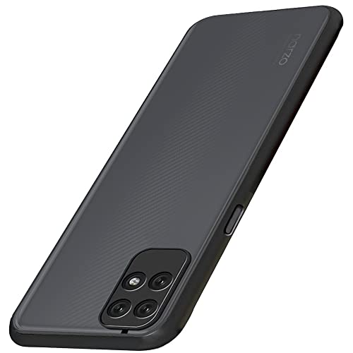 Image of TheGiftKart Translucent Hybrid Back Cover Case for Realme Narzo 50 4G | Smoked Matte Back | 360 Degree Protection | Protective Hard Back Case Cover for Realme Narzo 50 4G (PC & TPU | Black Bumper)