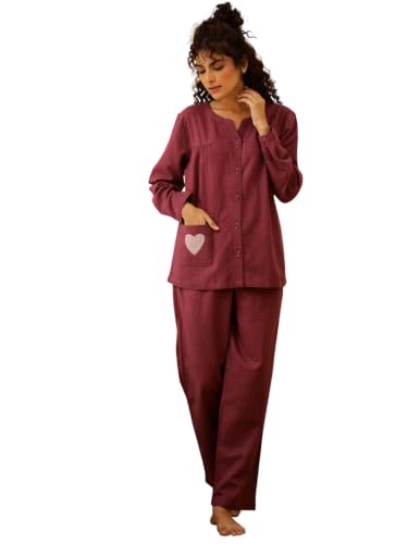 SANSKRUTIHOMES Women's Premium 100% Pure Cotton Night Suit & Pyjama Set | Soft & Breathable Loungewear | Comfortable Everyday Sleepwear | Relaxed Fit 