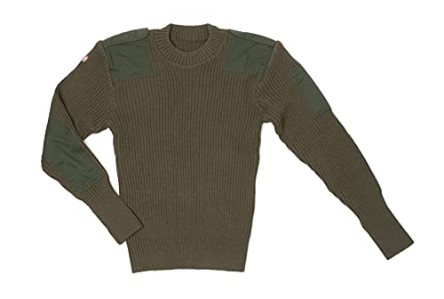 Flanders Fields Natural Wool British Commando Sweater | Military Sweaters for Men | Tactical Sweater with Shoulder Patches3