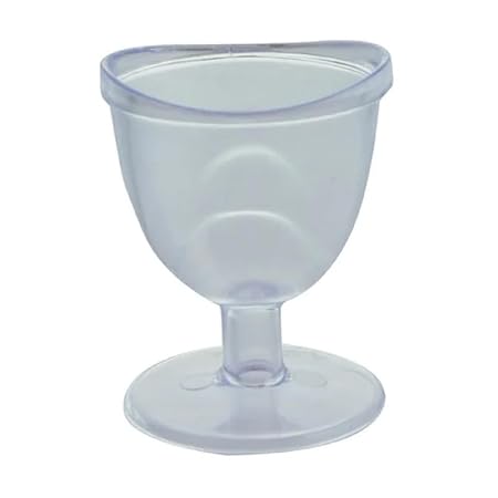 Jetflon Transparent Eye Wash Cups Eye Shaped Rim for Eye Rinse, Cleansing, Remove Dust, Makeup & Irritants- Set of 2 (Pack of 4 pcs)