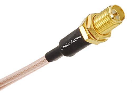 CablesOnline, 8-in RP-SMA Bulkhead Female to 2X SMA Male Gold-Plated 50Ω RG316 Coax Y-Splitter - Thumbnail 3