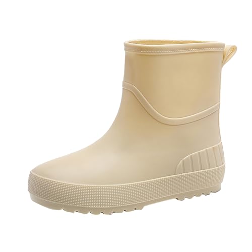 Botas de agua para mujer, botas de lluvia impermeables, botines de lluvia, antideslizantes, Wellington, botas de jardín, botas de goma, botines de goma, botines de goma para exteriores, a, 37 EU