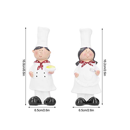 Figurines de chefs italianos de resina para decoración de cocina miniatura 2