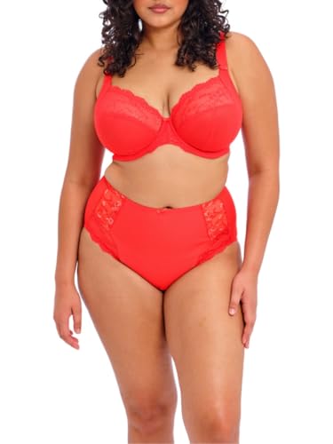 Image of Elomi Women's Charley Stretch Plunge Bra: Stretch Lace & Mesh, Racerback Option. Low Plunge UK Sizes D-JJ, US Sizes D-N