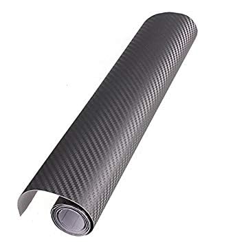 Adhésif carbone 3D gris foncé 50x150 cm pour relooking auto