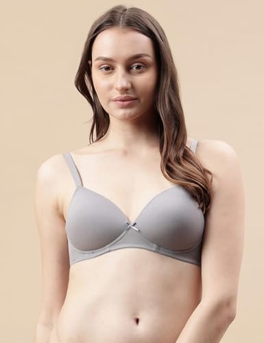 Image of Marks and Spencer Womens Cotton Mix Plain Sweetheart Neck Bra T33 3208K 34 DD Mercury