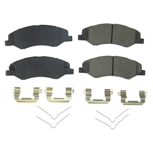 Image of PowerStop Front Brake Pads for Honda Odyssey 2018-25 - Z17 Ceramic Brake Pads with Installation Hardware, 17-2089