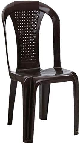 S J Industries Modern Plastic Chair (Black) (1)