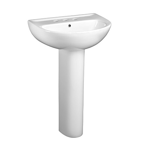 American Standard 22-Inch Evolution 8-Inch Widespread Pedestal Sink Top and Leg Combination, White