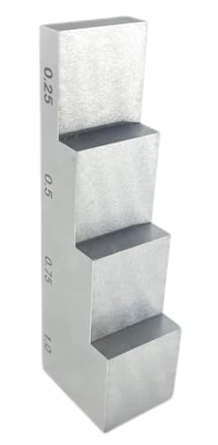 Bloque de calibración 4 pasos 0.250" 0.500" 0.750" 1.000" para medidor ultrasónico de espesor miniatura 3