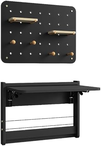 Wall Mounted Folding Desk, Wall Mounted Folding Table, Laundry Folding Table, Small Wall Mounted Fold-Down Workbench, Suitable for Offices, Bedrooms, Arb