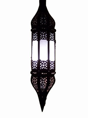 Orientalische Lampe Pendelleuchte Weiss Rihana 56cm E27 Lampenfassung | Marokkanische Design Hängeleuchte Leuchte aus… – Bild 6