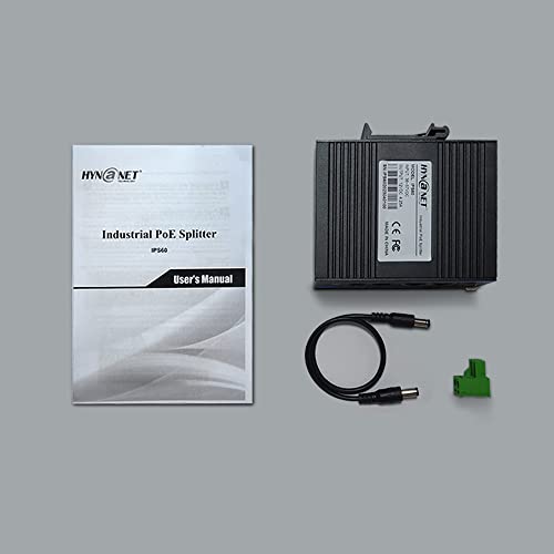 Image of Industrial Din-Rail 802.3bt 60W Gigabit PoE++ Splitter to 12V /4.25A Power Adapter for PTZ Cameras,Access Points