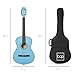 Best Choice Products 38in Beginner All Wood Acoustic Guitar Starter Kit w/Gig Bag, 6 Picks, Nylon Strings, Strap w/Pick Holder - Light Blue