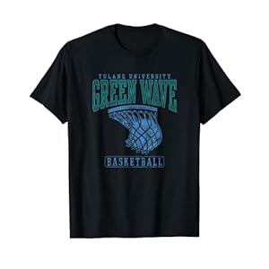 Tulane University Green Wave Basketball Hoop T-Shirt