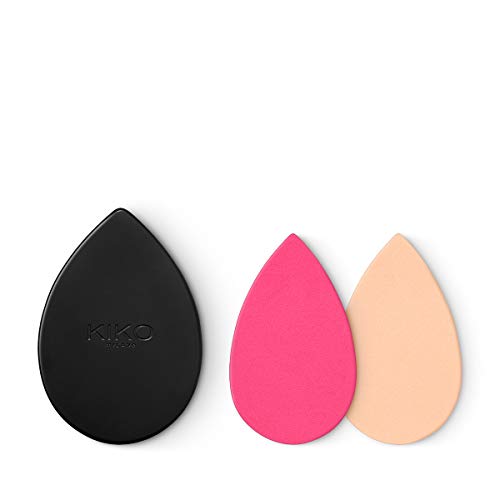 KIKO Milano Beauty Duo: Mirror & Sponge Cover | Estuche con espejo y dos esponjas para la aplicación de base de maquillaje y correctores fluidos