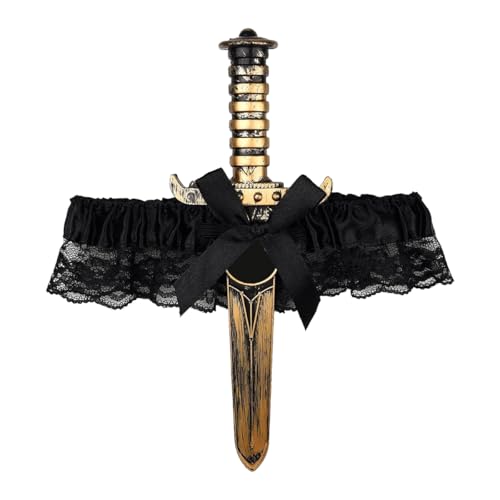 Tiardey 1 Stück Piraten Spitze Fußmuffs Kostüm Accessoires Für Cosplay Party Maskenball Schwarz