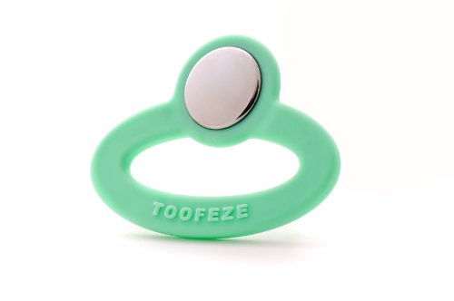 Image of Toofeze Ice Cold Baby Teether Toy Fast Pain Relief All Natural Silicone and Stainless Steel Ages 3 Mos+ (Mint Green)