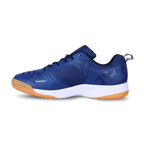 NIVIA HY-Court 2.1 Badminton Shoes for Men | Ultimate Footwear for Court Mastery | Padel Shoes | Pickleball Shoes | Non-Marking Court Shoes | Unleash Your Full Court Potential | (Navy Blue/Red/Yellow/Black) 9 31ZlIpIog L