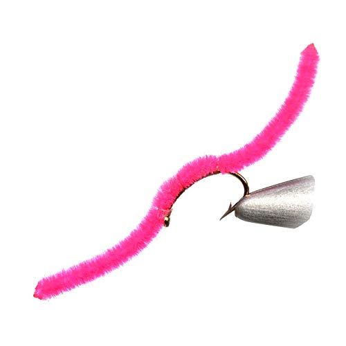 San Juan Worm Fishing Flies | 36 Flies | Tri-Color Assortment All Hook Size 14 #TOP2
