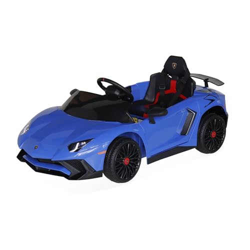 Voiture électrique Enfant Lamborghini Style 12V – Télécommande Parentale, Portes Ciseaux, Lumières LED – Rouge Vif
