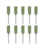 10Pcs 3-25mm Gummi Schleifen Rad 2.35/3,0mm Schaft Polieren Kopf Polieren Grat(10pcs 8mm(bullet),2.35mm shank)