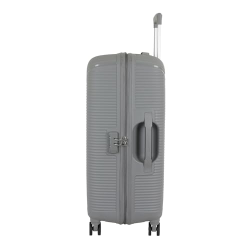Image of American Tourister Kamiliant Set of 3 Small - 55 Cm, Medium - 68 Cm & Large - 79 Cm Polypropylene Hard 4 Wheeler Spinner Trolley Bag Luggage Trolley (Grey)