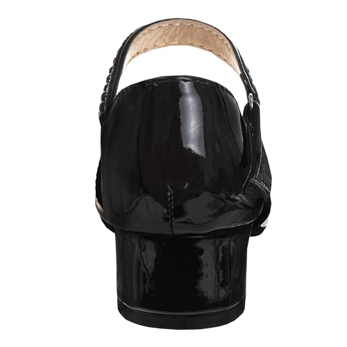 Josmo Girl's Buckle Slip on Sandal Heeled3