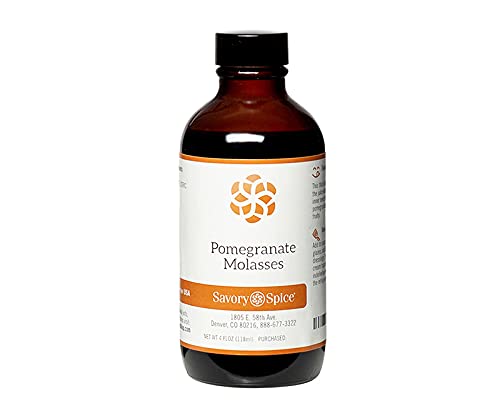 Savory Spice Pomegranate Molasses - 100% Pure Pomegranate Molasses Syrup, Concentrated Pomegranate Juice Made From Real Pomegranate Seeds (4 Fl Oz Glass Bottle) #TOP27