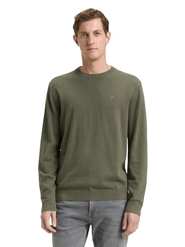 Tom Tailor Herren 1039805 Pullover, 39401 - Tea Leaf Melange, XS – Ansicht 1