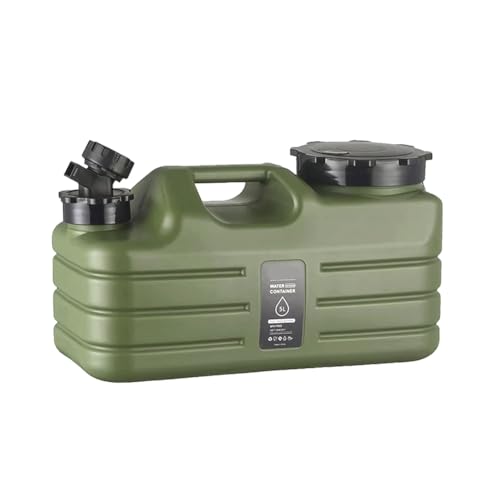 casstaly Depósito de agua portátil para automóvil de 18 L, cubo a prueba de fugas, dispensador de agua de gran capacidad para acampar y viajar en coche.