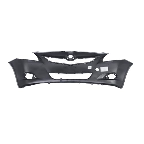 Image of FitParts Compatible with Toyota Yaris 2007-2012 Front Bumper Cover | Primed, With Fog Light Holes, Without Parking Sensor Holes, Sedan, Ready to Paint, OEM 5211952934, TO1000321
