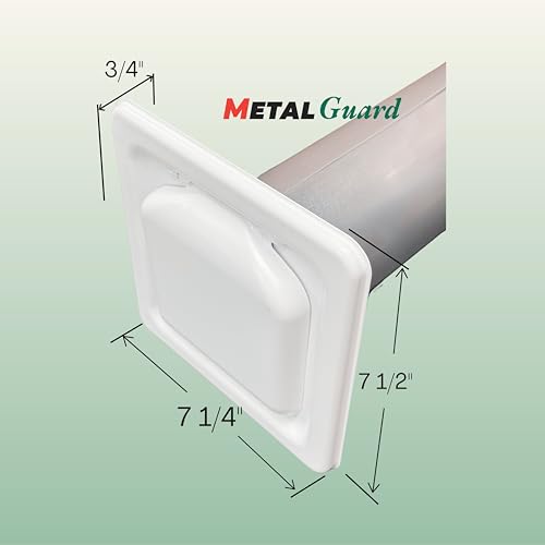 Image of NO-PEST VENT Dual Door Dryer Vent Cover 4 Inch Outdoor, Made in USA, Highest UV-Resistant Plastic, No Lint-Collecting Screen (Tan, 4 inch Metal Vent No Collar)