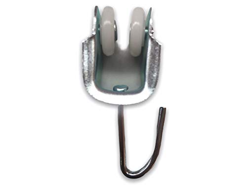 Polea riel Cortina toldo Exterior - Bolsa de 5 Unidades. (Plata)