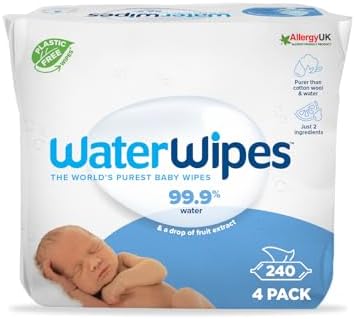 WaterWipes Yeni Doğan & Hassas Cilt için 240 yaprak Bebek Islak Mendili (4 x 60 Adet) - Görsel 1