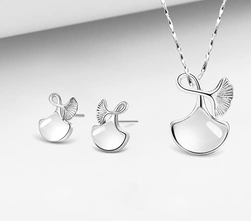 Boucles d'oreilles ginkgo argent S925, finis les bijoux ternes - 4