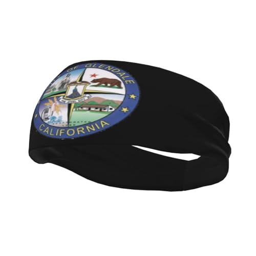 Seal of Glendale Sports Sweatband for Men Women Unisex