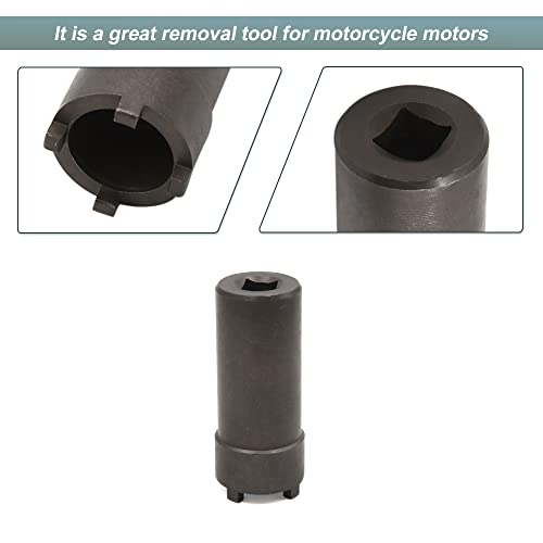 Image of uxcell 27mm 1.06 inch Motorcycle Clutch Lock Nut Spanner Socket Wrench Repair Remove Tool Gray Replacement for GY6-125