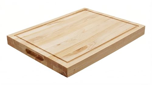 Tabla de cortar de madera de arce 20 x 15 pulgadas reversible con ranura para jugos miniatura 1