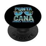 Vacaciones Familiares en Punta Cana Tropical Beach Memorias de Viaje PopSockets PopGrip Adhesivo