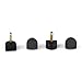 Heel Tips Caps Replacement Kit, Black Taps Caps Replacement Repair, U-Shape Dowels 20 Pairs Nail Pin 2.5mm 3.0mm with Size 8 * 8mm 9 * 9mm 10 * 10mm 11 * 11mm 12 * 12mm