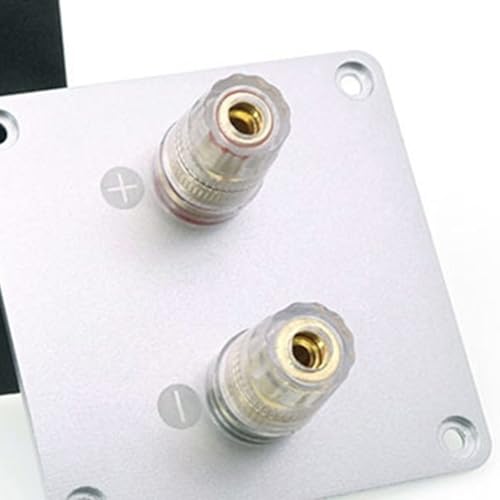 Ocnvlia Terminal de Altavoz de Audio de 2 bits, Borne de Cobre Cuadrado, Caja de Altavoz, Placa de Terminales de Cableado de 80 X 80 mm, Accesorios. - imagen 3