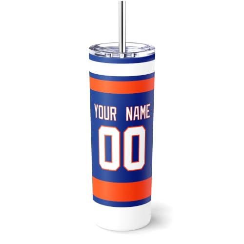 Image of ANTKING New York Tumbler 20oz Travel Mug Custom Name Number Gifts | Stainless Steel Insulated Coffee Cup for Men Women